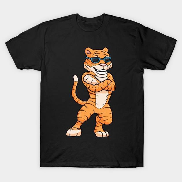 Tiger with Sunglasses T-Shirt by Markus Schnabel